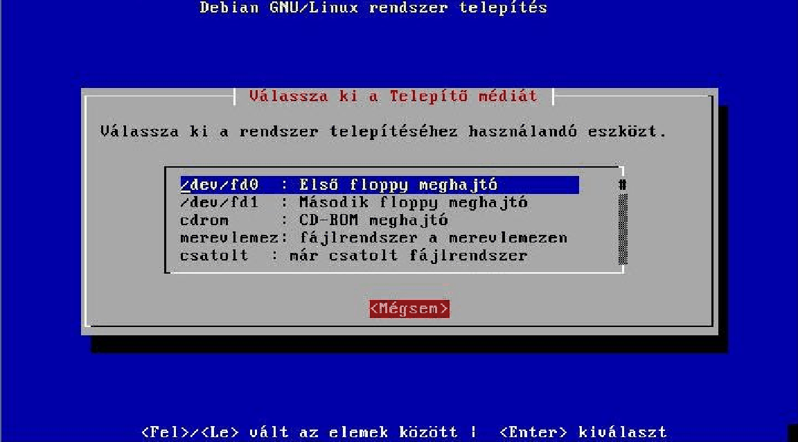 Telept mdia kivlasztsa