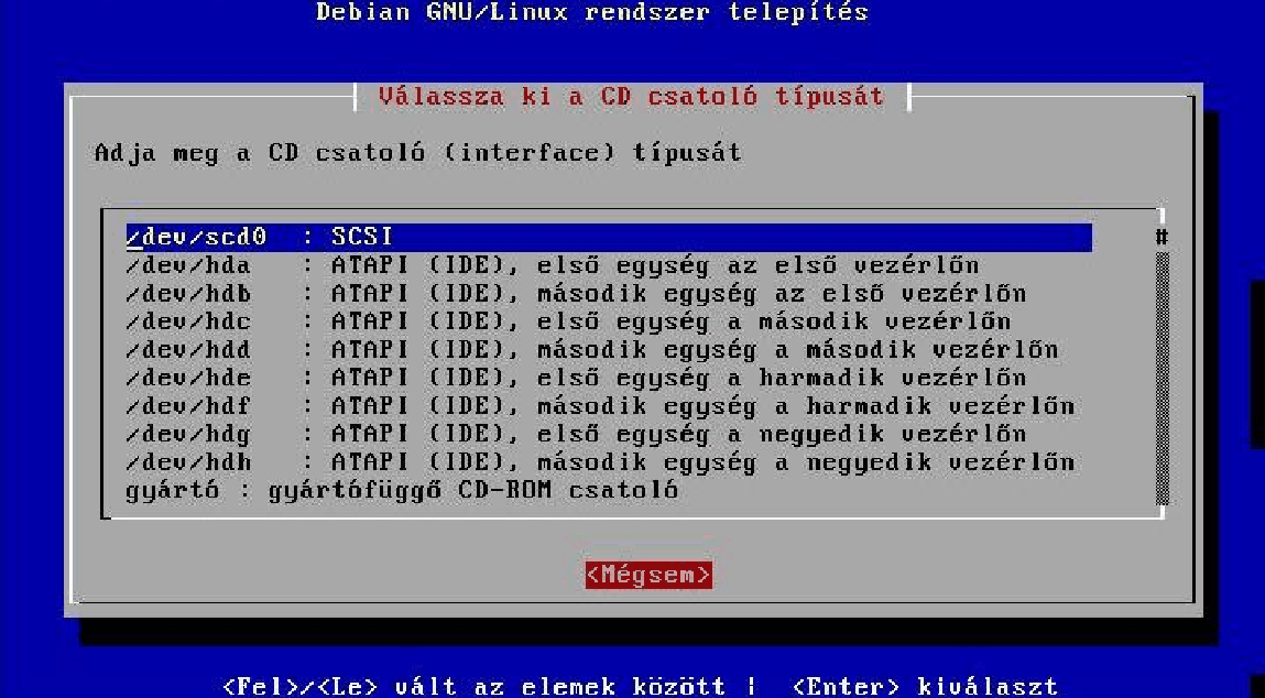 A CD-ROM kivlasztsa