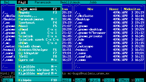 Az egyik (legtbbet hasznlt) Norton Commander utnzat - naggggyon j!